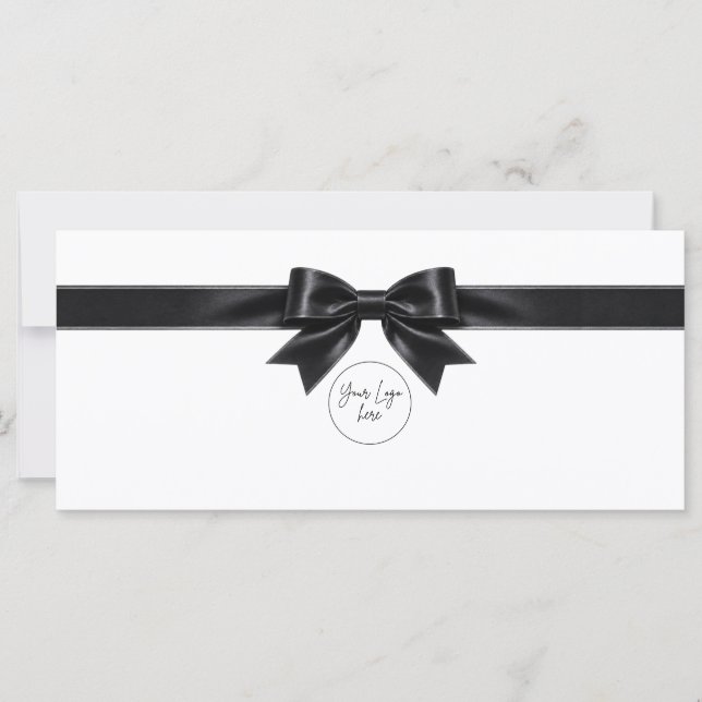 Elegant White Bow Logo Gift Certificate (Front)