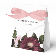 Elegant White Burgundy Floral Wedding