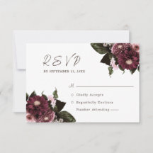 Elegant White Burgundy Floral Wedding