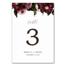 Elegant White Burgundy Floral Wedding