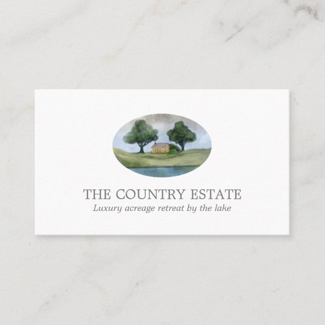 Elegant White Business Card (Front)