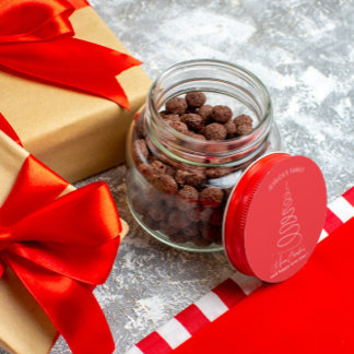 Elegant White Christmas Tree Red Christmas Classic Round Sticker