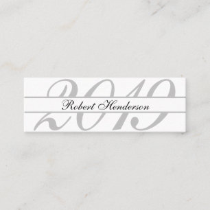 Elegant white classic insert card graduation name