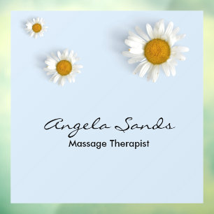 Elegant white daisies blue