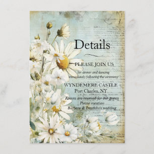 Elegant White Daisy Enclosure Card