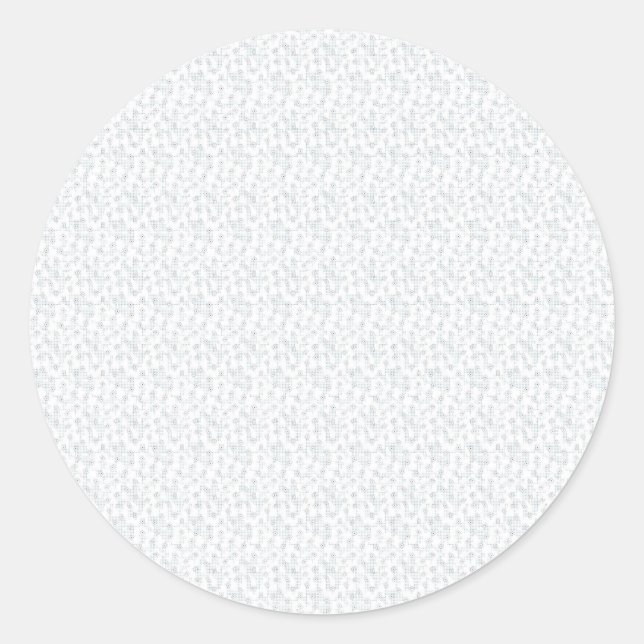 Elegant White Damask Wedding Seal Sticker (Front)