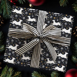 Elegant White Deer and Gold Star Navy Christmas Wrapping Paper<br><div class="desc">Wrap your gifts with this festive Christmas paper,  featuring white leaping deer,  delicate snowflakes,  and shimmering gold stars against a navy background. This charming design brings a classic holiday feel to every gift under the tree.</div>