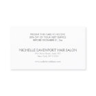 ELEGANT WHITE EMBLEM ON PINK GLITTER Coupon Card