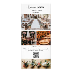 Elegant White Event Planning Business 4 Photos  Rack Card