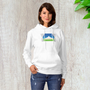 Elegant White Event Tent with Curtains Hoodie