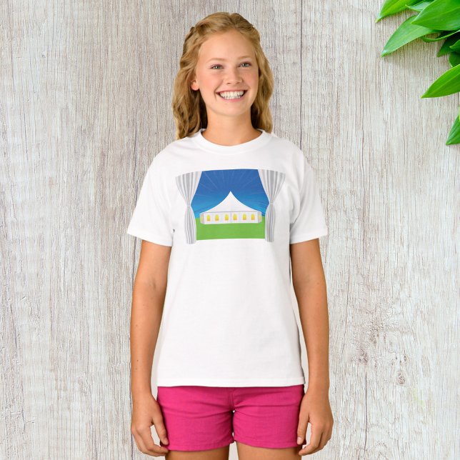 Elegant White Event Tent with Curtains T-Shirt (Creator Uploaded)