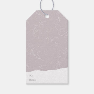 Elegant White Floral Bridal Shower Wedding  Gift Tags