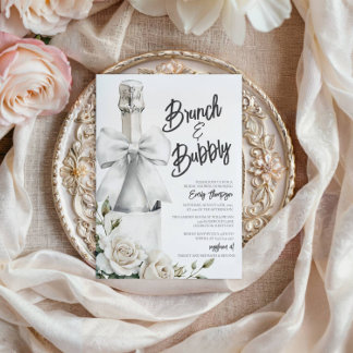 Elegant White Floral Brunch and Bubbly 