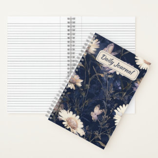 Elegant White Floral & Butterfly Watercolor | iPad Notebook