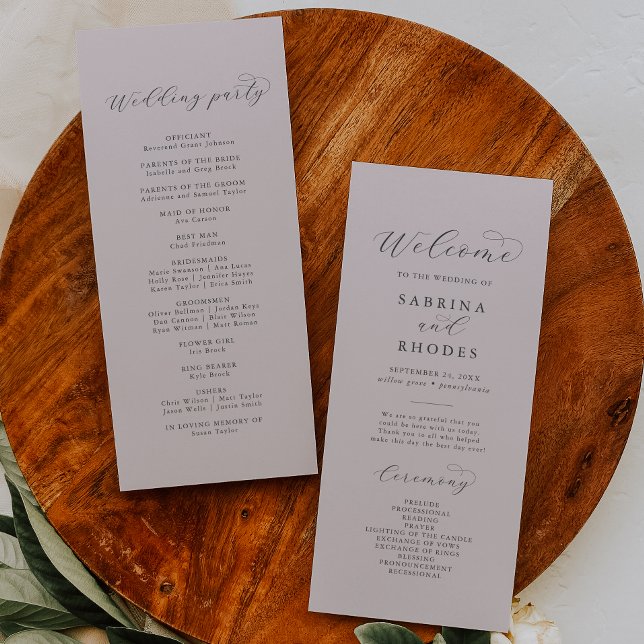 Elegant White Floral Coordinate | Blush Wedding Programme (Creator Uploaded)