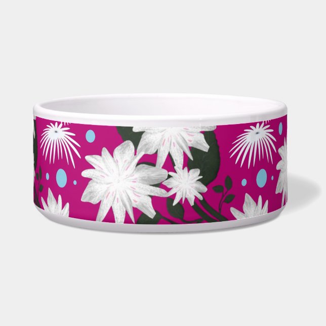 Elegant White Floral Pattern Botanical Design (Front)