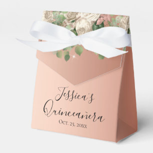 Elegant White Floral Quinceanera Favour Box