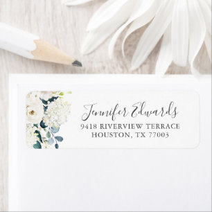 Elegant White Floral Roses and Hydrangeas Wedding