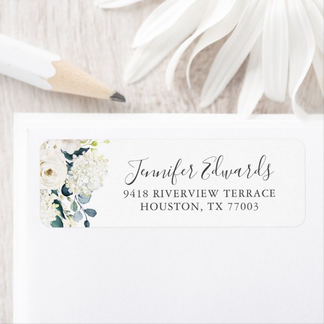 Elegant White Floral Roses and Hydrangeas Wedding (Insitu)