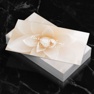 Elegant White Floral Salon Gift Certificate