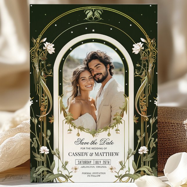 Elegant White Floral Save the Date Wedding  Invitation (Creator Uploaded)