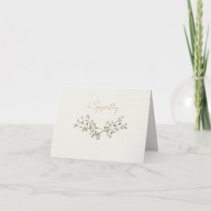 Elegant white floral Sympathy Thank You Card