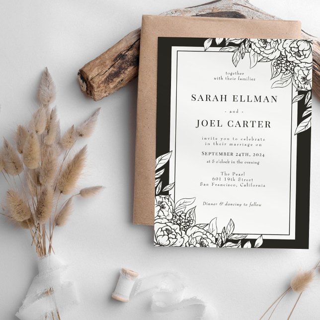 Elegant White Floral Wedding Invitation (Creator Uploaded)