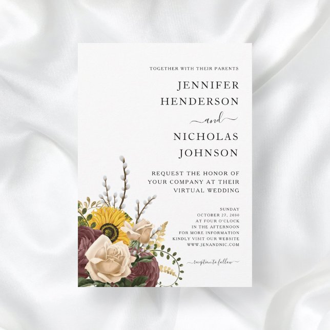  Elegant White Floral Wedding  Invitation (Creator Uploaded)