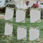 Elegant White Floral | Wedding  Table Number<br><div class="desc">This sign can be used to organise your guests alphabetically or by table number. Add more (or less) guests by clicking the "customise" button. Background colour can be personalised as well. Add your custom wording to this design by using the "Edit this design template" boxes on the right-hand side of...</div>