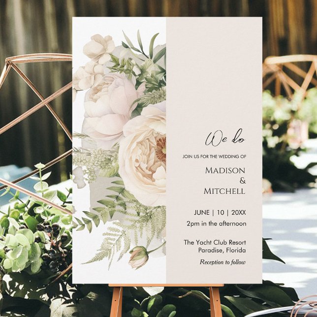 Elegant White Flower Bouquet Watercolor  Invitation (Creator Uploaded)