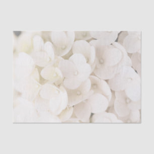 Elegant White Flower Petals Floral Tissue Paper