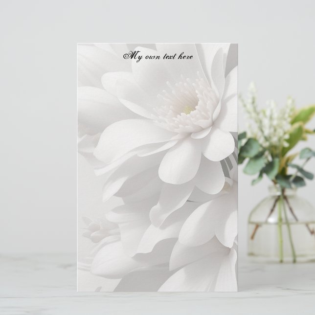 Elegant White Flowers Stationery (Creator Uploaded)