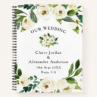 Elegant White Flowers Wedding Guest Book