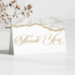 Elegant White Gold Agate Birthday Party Thank You Card<br><div class="desc">This is an Elegant White Gold Agate Birthday Party Thank You Card!</div>