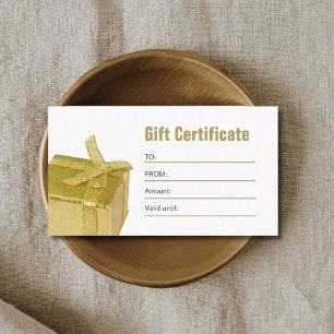 Elegant White Gold Beauty Gift Certificate