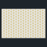 Elegant White Gold | Chanukah Hanukkiyah | MENORAH Tissue Paper<br><div class="desc">Elegant white MENORAH Tissue Paper,  showing with faux gold menorah in a tiled pattern. This is a minimalist,  simple,  elegant design,  especially suitable for Hanukkah gifts or crafts.</div>
