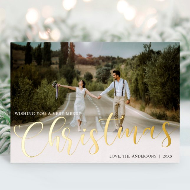 Elegant white gold foil photo Christmas (Creator Uploaded)