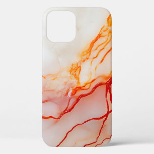 Elegant White & Gold Marble Pattern iPhone 12 Case