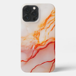 Elegant White & Gold Marble Pattern iPhone 13 Pro Max Case