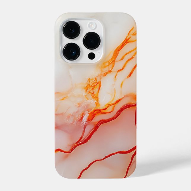 Elegant White & Gold Marble Pattern iPhone Case (Back)