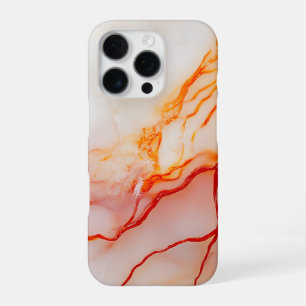 Elegant White & Gold Marble Pattern iPhone 16 Pro Case