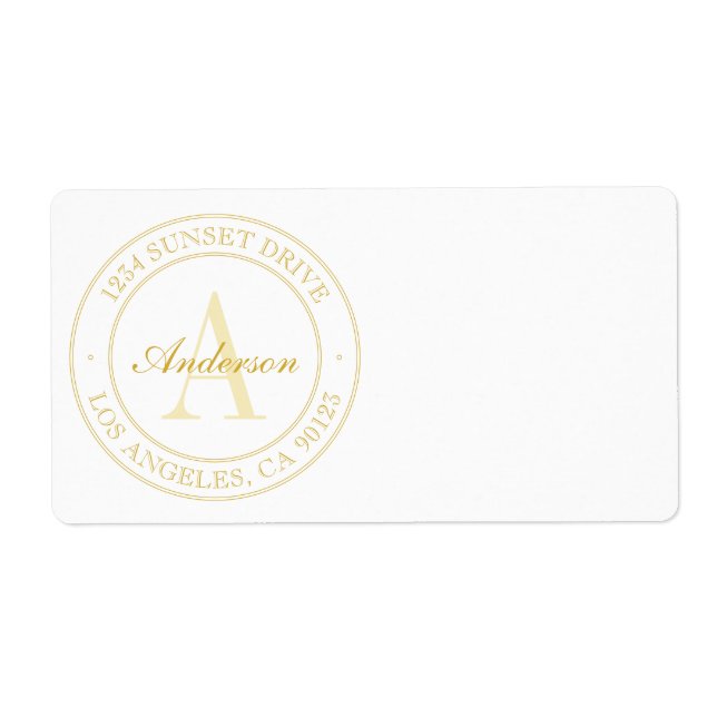 Elegant White & Gold Monogram (Front)