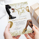 Elegant White Gold Sneaker Ball 21st Birthday Invitation<br><div class="desc">Elegant White Gold Sneaker Ball 21st Birthday Invitation</div>