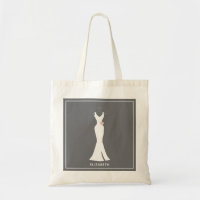 Elegant White Gown on Gray - Stylish Simple Design