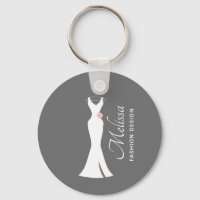 Elegant White Gown on Grey - Stylish Simple Design