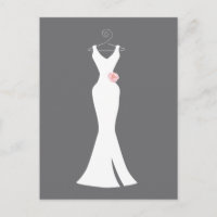 Elegant White Gown on Grey - Stylish Simple Design