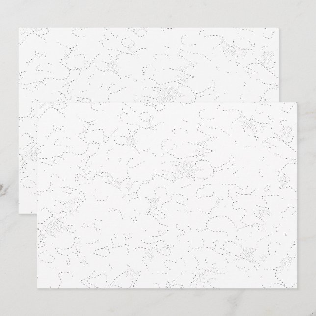 Elegant White Graduation Announcement (Front/Back)