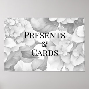 Elegant white green watercolor floral wedding poster