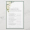 Elegant White Grey Green Bridal Shower Game