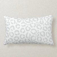 Elegant White Grey Leopard Cheetah Animal Print